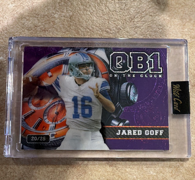 Wild Card 2024 QB1 On The Clock Breakers Brick Jared Goff 20/25 #OCW-PL-JG1
