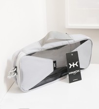 NWT KNACK BAGS Gray MEDIUM Expanding Packing Cube Travel Mesh Toiletries Storage