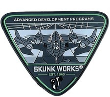 Lockheed Martin&reg; Skunk Works&reg; SR-71 Blackbird&reg;, ADP, Est 1943 PVC Patch, 4 in