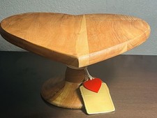 Valentine Heart Shaped Wooden Cake Stand New W/Tag