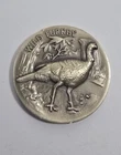 New ListingLongines Symphonette Wild Turkey .925 Sterling Silver Medal Art Bar Round 1.2 oz