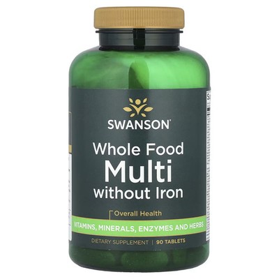 2 X Swanson, Whole Food Formula, Multi Vitamin & Mineral, 90 Tablets-Worldwide