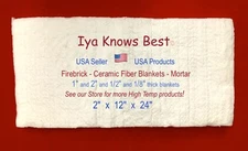 Ceramic Fiber Blanket 2"x12"x24" Thermal High Temp Insulation 8# up to 3200F USA