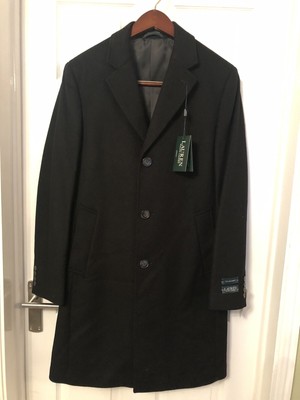 *BNWT* GENUINE Ralph Lauren Mens Black Luther Wool Blend Coat. Size 36 Regular 622362720411 | eBay