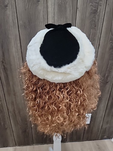 Vintage 40s 50s Black & Rabbit Fur Fascinator Hat Women’s Hat/Bonnet - Picture 2 of 9