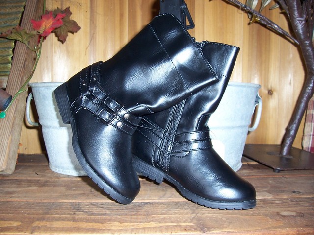 kids black dress boots