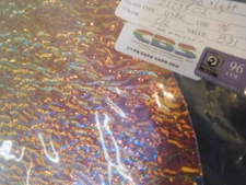 Dichroic Glass:CBS 96 COE Cyan/Dk. Red on Granite Rippled Clear - 3"Sq