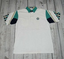 NWT Vintage LA Mode Sportswear Polo Shirt Colorblock Check Sz Large Made in USA
