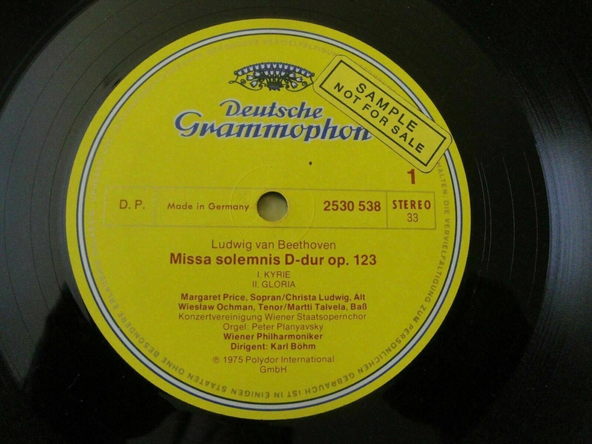 LUDWIG VAN BEETHOVEN MISSA SOLEMNIS KARL BOHM 2X VINYL LP BOX SET