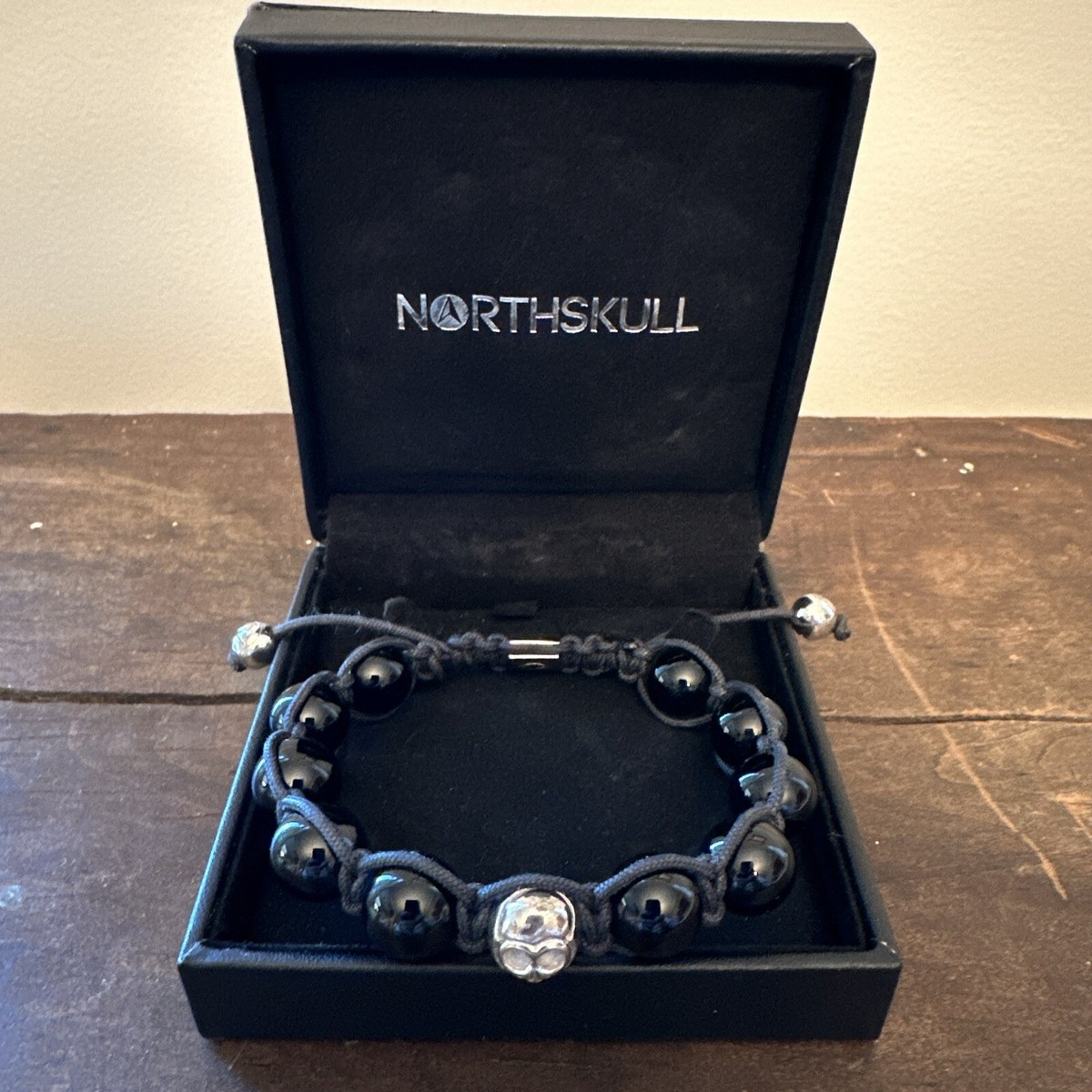Northskull Men's Onyx Beaded Beacelet | eBay