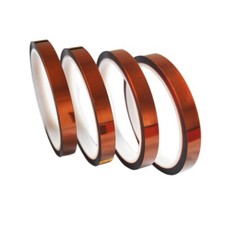 4 Rolls Heat Resistant Tape High Temperature Resistant Adhesive Brown 10mm 30m