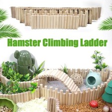 1x Hamster Climbing Ladder Wooden Hamster Suspension Bridge Bendable Hamster Toy