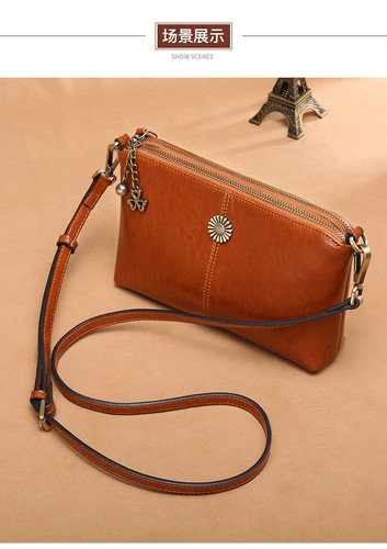 Women's Genuine Leather Mini Bags Single Shoulder Shell Bag Crossbody Tote Purse - Picture 8 of 16