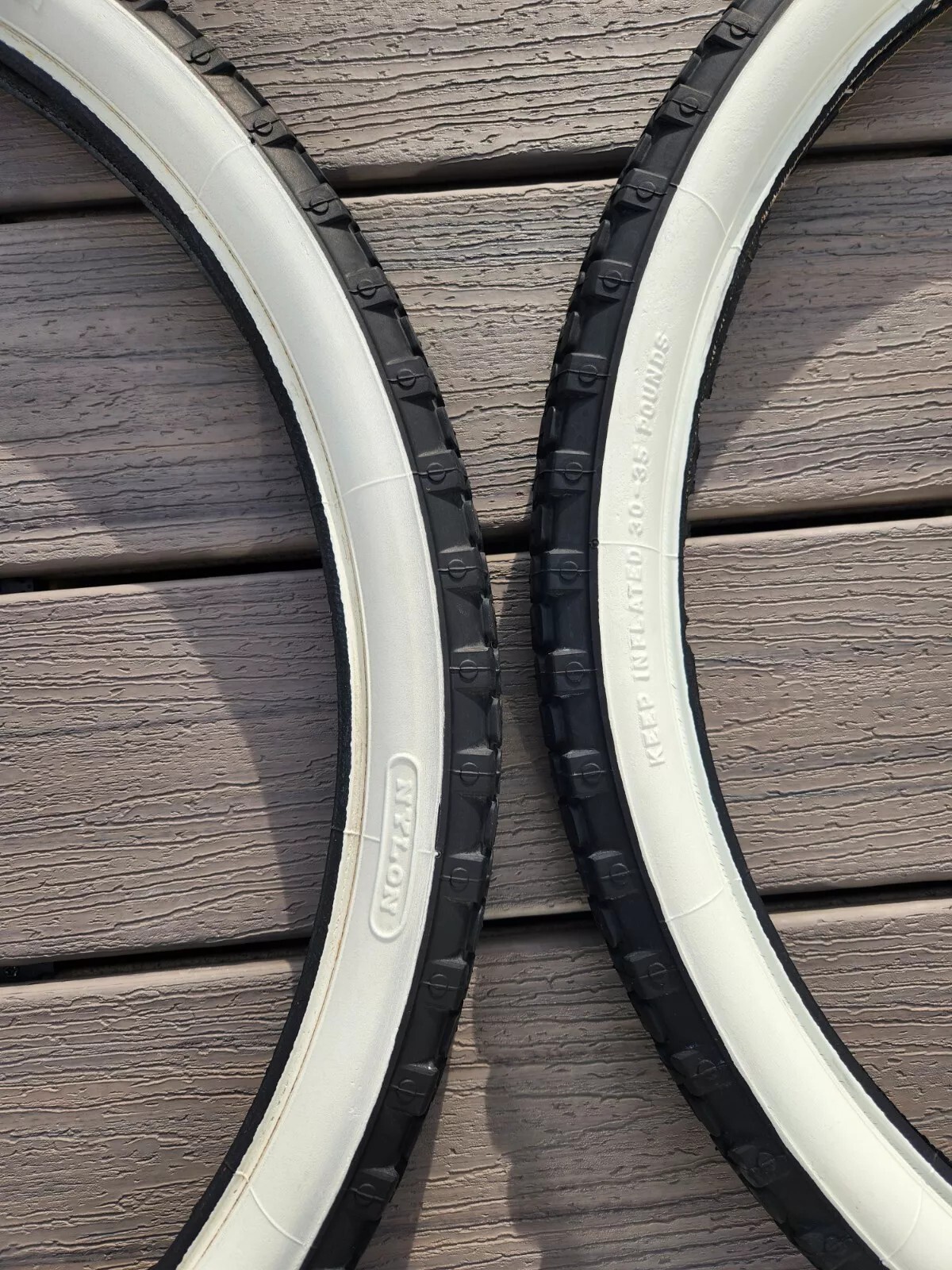 SCHWINN STUDDED BALLOON WHITEWALL TIRE SET CRUISER 5 SPITFIRE BIKE 26 x 2.125 eBay