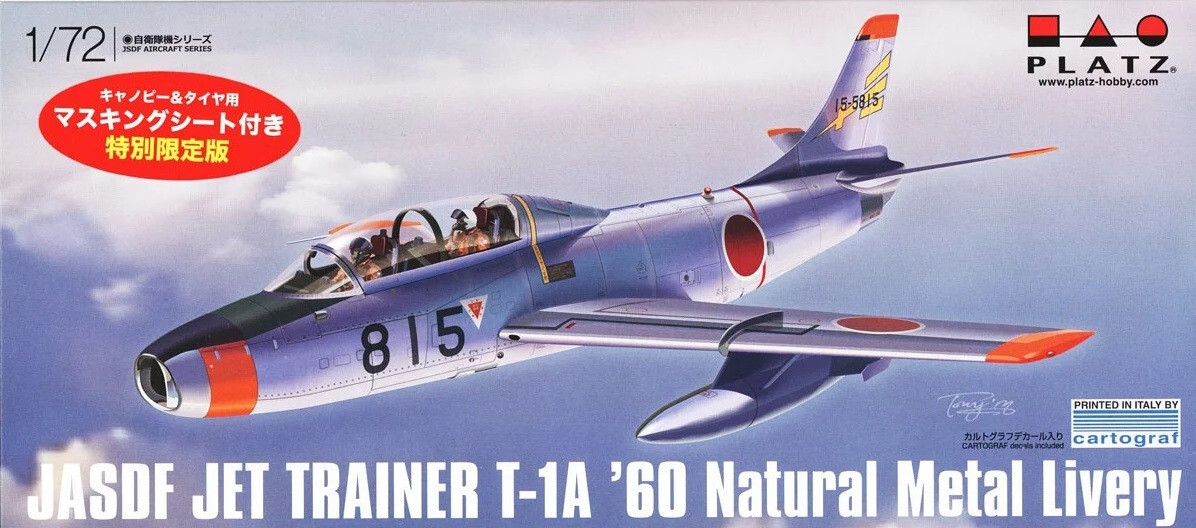 РЕАКТИВНЫЙ ТРЕНАЖЕР PLATZ 1/72 JASDF T-1A 60 в ливрее из натурального металла, модельный комплект AC-68MS