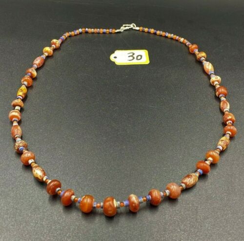 Anciennes perles de cornaline des temps anciens original rare agate himalayenne  - Photo 1 sur 12