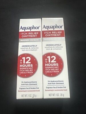 Aquaphor Itch Relief  Ointment ,1% Hydrocortisone 1.oz Exp.9/26