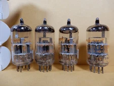 Amperex Globe Logo 6DJ8 ECC88 Vacuum Tube Quad Amplitrex Tested 85%-96%
