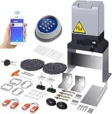 550W 2700lbs Automatic Sliding Gate Opener Door Operator APP Control w/4 Remotes