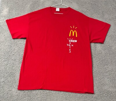 Men s Travis Scott Cactus Jack XL McDonalds Crew T-Shirt Adult In Hand AUTHENTIC