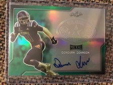 DONOVAN JOHNSON Penn State 2017 Leaf Army All-American GREEN Metal AUTO 2/10