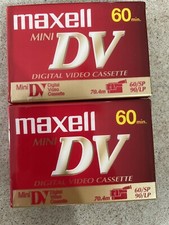 Maxell Mini DV 60 Minute Digital Video Cassettes DVM60SE - Set of 2 - NEW