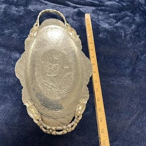 Vintage Hand Wrought Creations By Rodney Kent #404 Tulip Serving Tray - Picture 2 of 6
