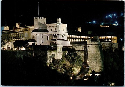 Principality of Monaco, Illuminations of the Prices Palace, Monaco Postcard