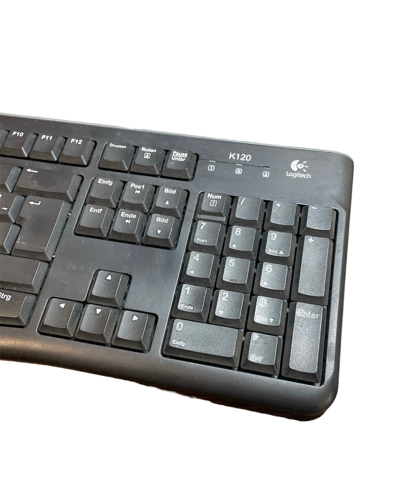Teclado Logitech K120 Para Oficina USB, Silencioso, Resistente A  Salpicaduras, Con Reposamuñecas