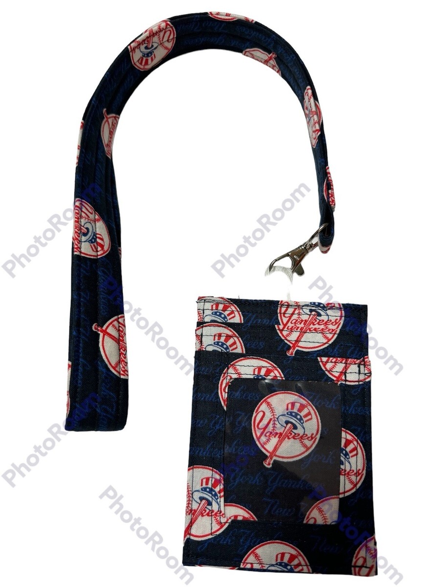 NY Yankees Logo MOTIF LANYARD ID CASE SET HAND MADE NWT Fun Gift