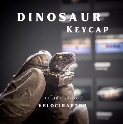 VELOCIRAPTOR JURASSIC DINOSAUR key cap keyboard THAI Artisan handmade movie 2023