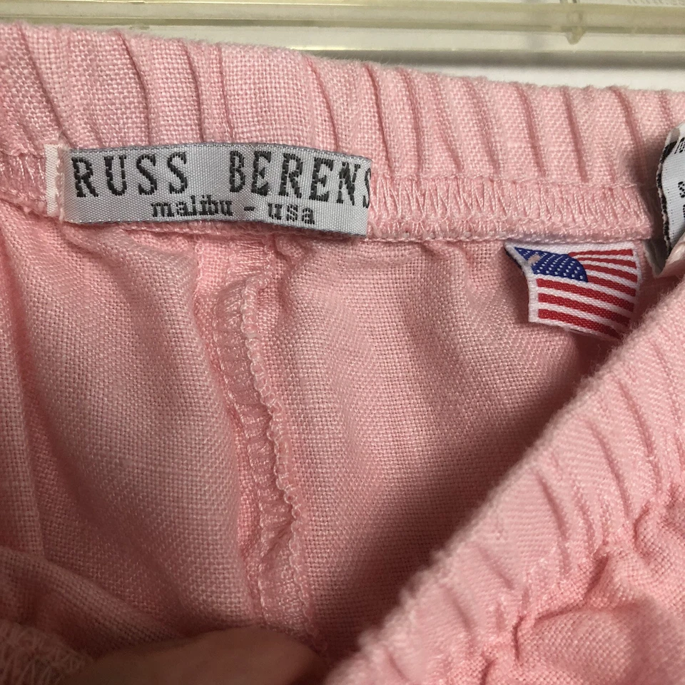 Russ Berrens Linen Skirt Maxi Pink Size Large - Image 3 of 4