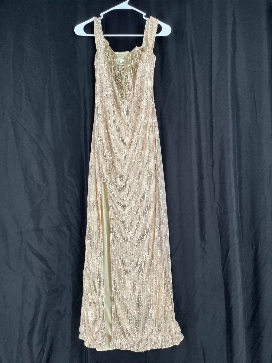 Chic me gold hot sale dress