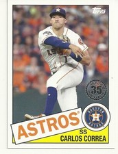  2020 TOPPS BASEBALL - CARLOS CORREA - 1985 35th ANNIVERSARY - #19 - ASTROS