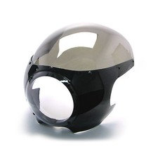 BLACK Headlight Fairing Cowl Tinted Screen Laverda Classic Cafe Racer Project