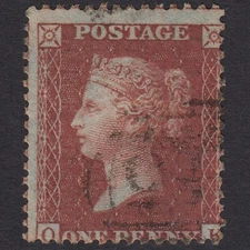 N2_24 GB QV 1856 1d RED-BROWN PLATE 38 SG29-C8(1) OK GU MISPERF