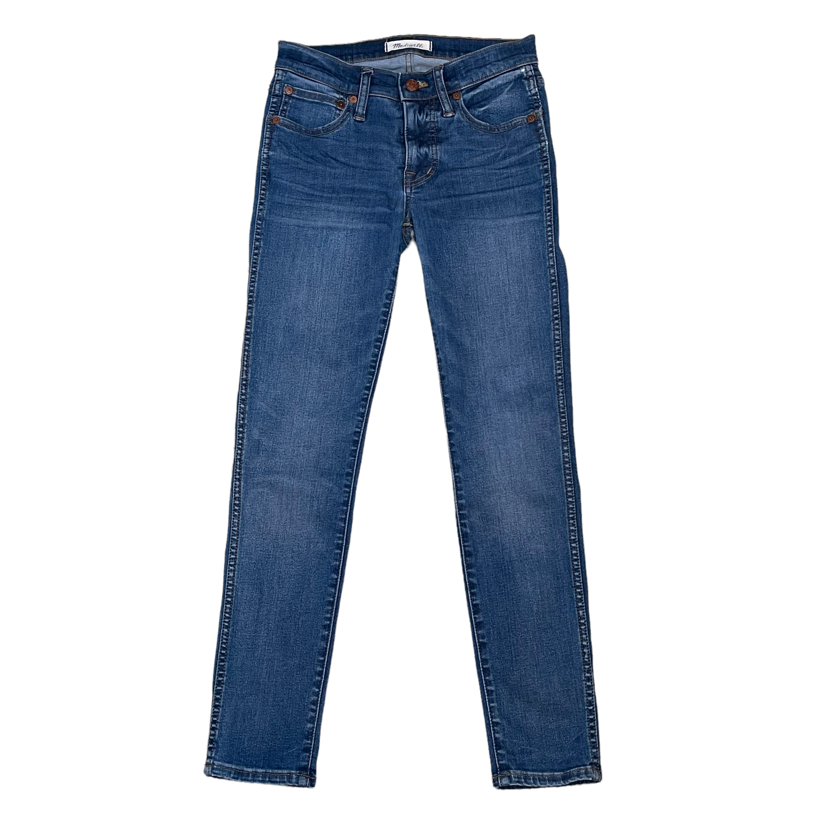 Madewell High Rise Skinny Jeans 25S Blue Stretch Denim 9 Inch 25X26-image