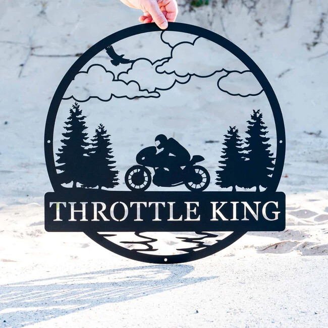 Wall Art Home Decor Metal Acrylic 3D Silhouette Poster USA Sport Bike Custom