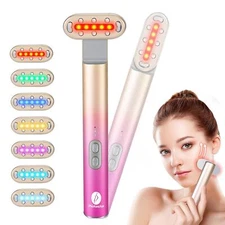 Led Beauty Wand Skin Care 7-in-1 Face & Eye Massager Skincare Tool Therapy Wand