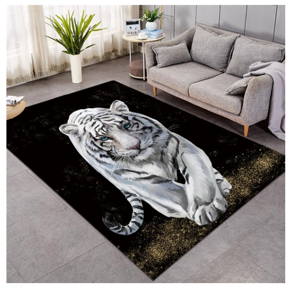 Majestic White Tiger Carpet Floor Rug 180CM X 120CM Big Cats | eBay