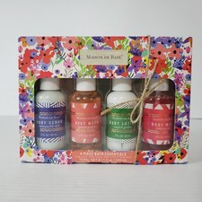 Maison De Base MSRP 40 Box Set Of 4 Bath Essentials Body Wash Lotion Mist Scrub