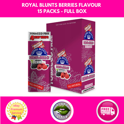 Royal Blunts Beeren Rillo Größe 15 Packungen 60 insgesamt volle Box KOSTENLOSER VERSAND NACHVERFOLGUNG