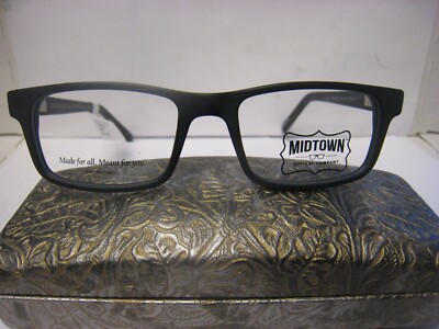 Midtown Optical Fraser Black Eyeglass Frames 50-17-138-32 NWT $54 MSRP With  CASE