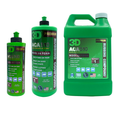 3D ACA 510 Premium Rubbing Compound Fast Cutting Body Shop Safe P1000 or Finer