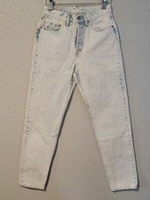 levis 501 90s jeans womens 28x31 straight high rise buttonfly acid wash big E