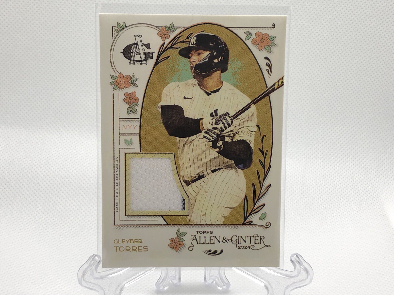 2024 Topps Allen Ginter GLEYBER TORRES Yankees Pin Stripe Relic #AGR-GT