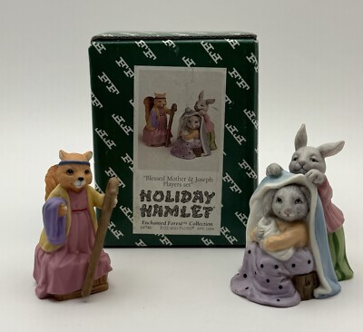 Fitz & Floyd Holiday Hamlet 1994  Blessed Mother & Joseph  | 19-786