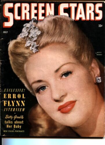 Screen Stars #4 July 1944-Atlas-Betty Grable-movie vente en gros monster article-Alan Curti...