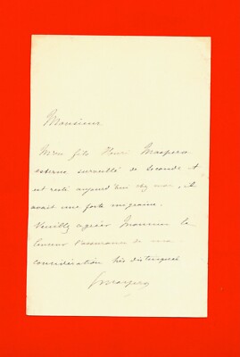 N*20-L.A.S-GASTON MASPERO-ÄGYPTOLOGE-KAIRO-[LOUIS LE GRAND]