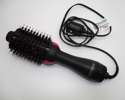REVLON One-Step Hair Dryer + Volumizer Hot Air Brush Black/Pink - Used (Cleaned)